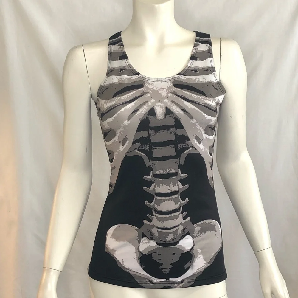 Skeleton woman’s spandex tank top - Picture 8 of 9